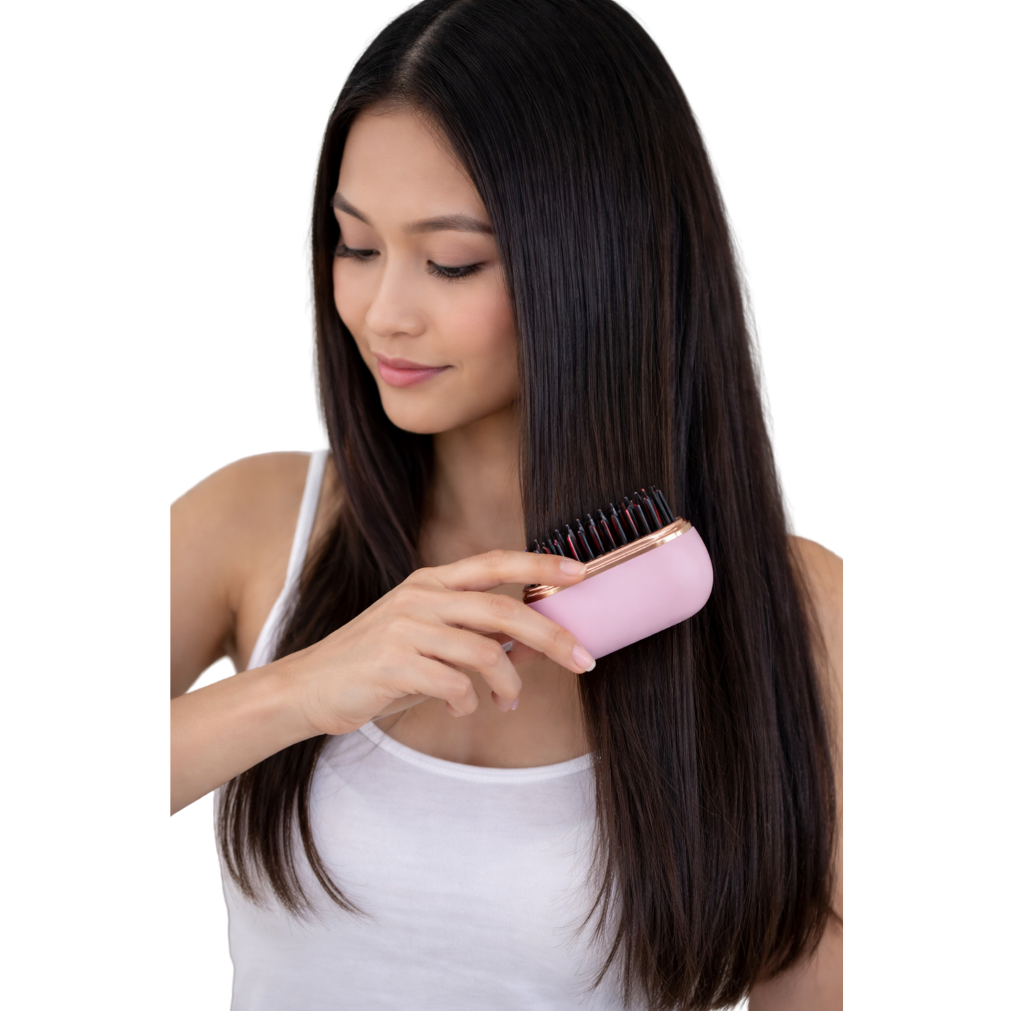 Cordless Hair Straightener Brush 3 Temp Adjustable Fast Heating Electric Hot Brush Hair Straightening Styling Detangling Comb